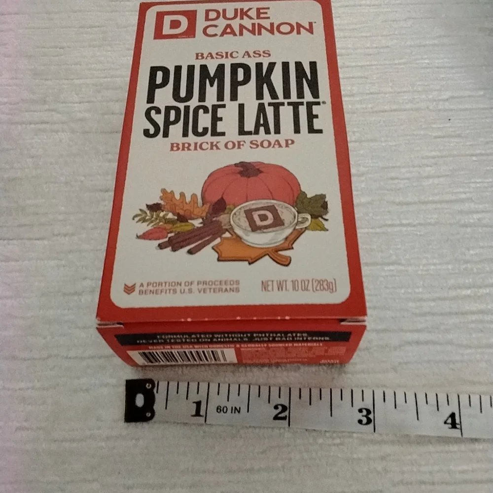 Duke Cannon Pumpkin Spice Latte Scented 10 Ounce Soap Bartripled Milled New